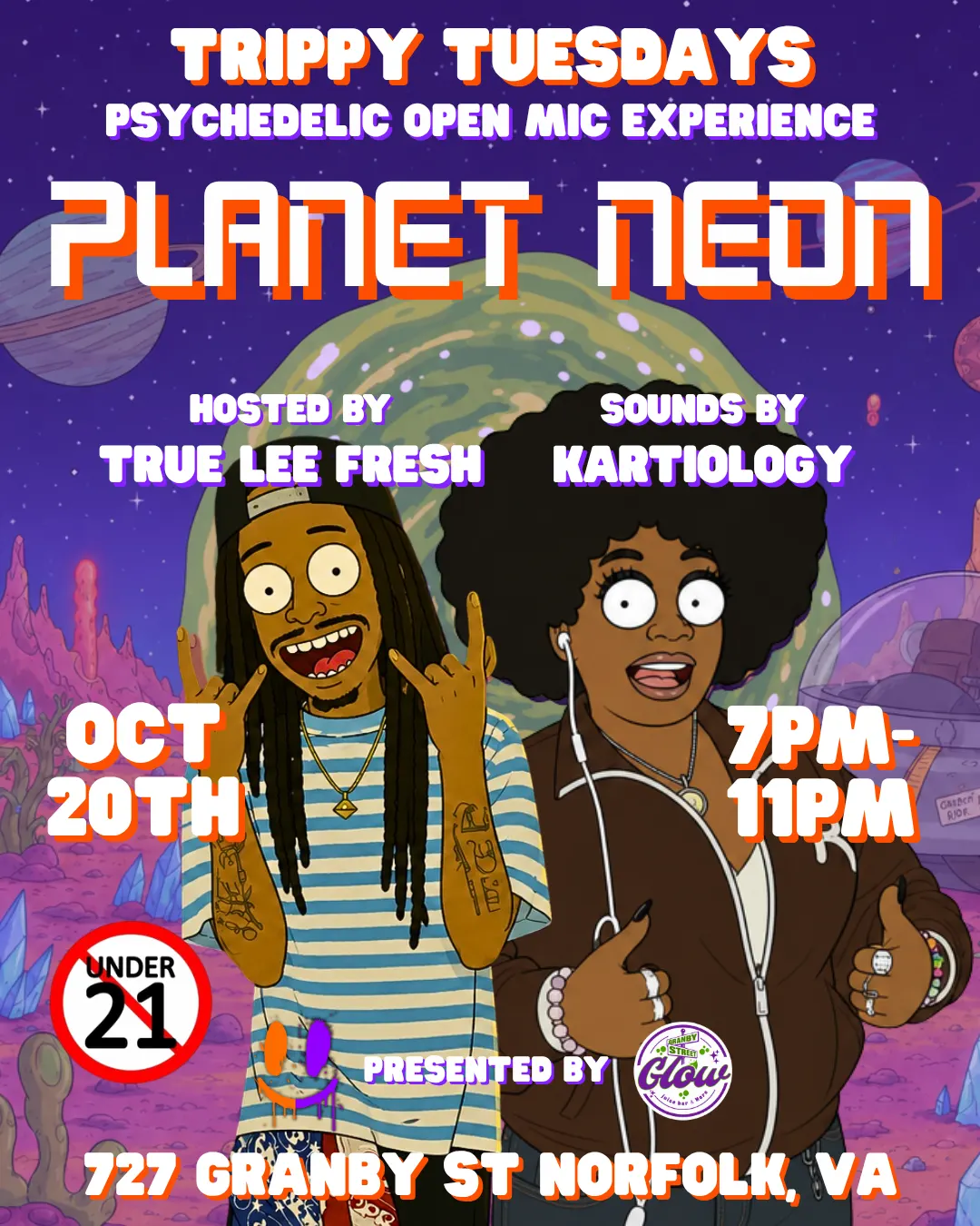 Trippy Tuesday presents Planet Neon Psychedelic Open Mic Experience