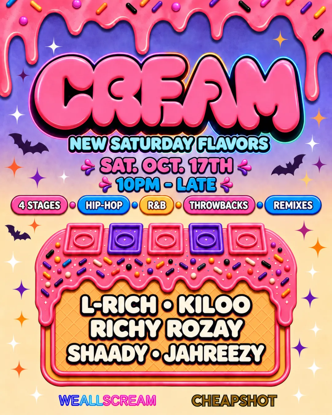 CREAM: WE ALL SCREAM ROOFTOP & CHEAPSHOT FT KILOO, SHAADY,