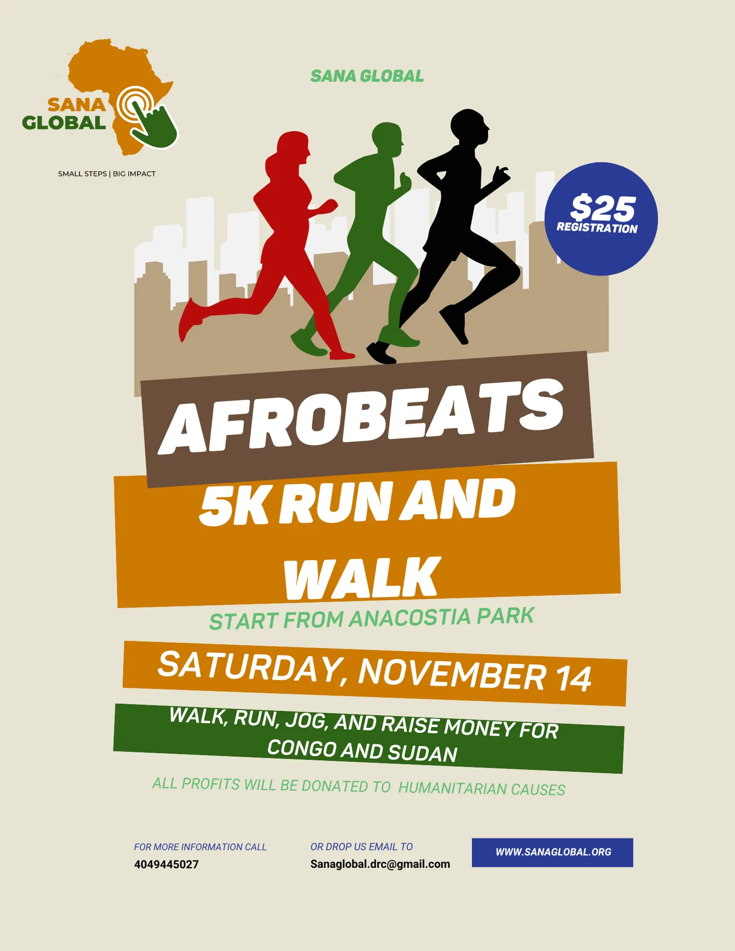 Afrobeats 5k Race/walk