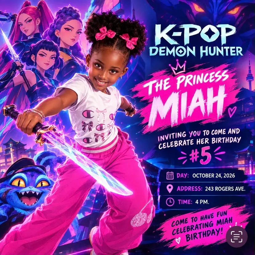 MIAHS 5th birthday party k-pop demon edition 🎉🎉