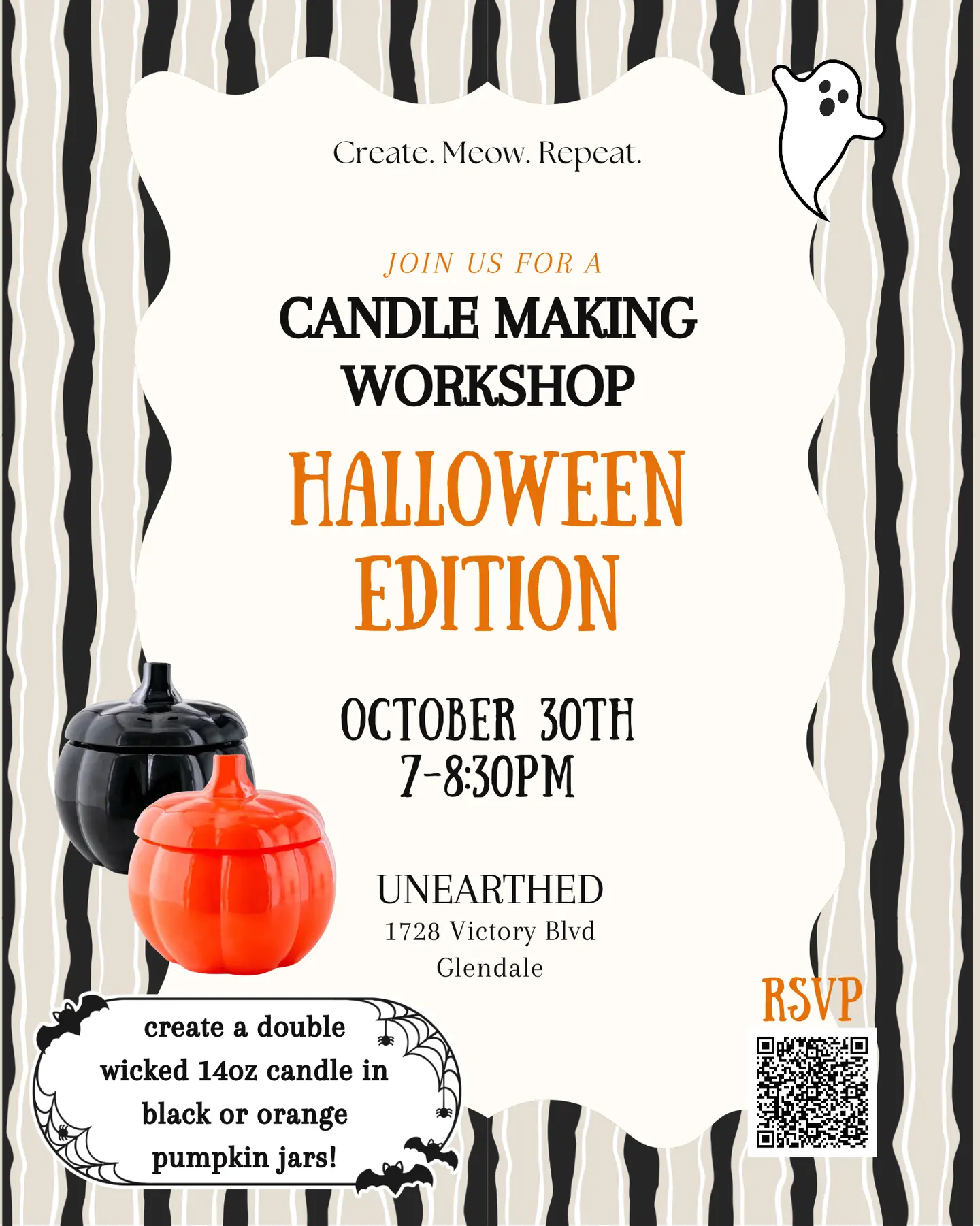 Candles & Crystals: Halloween Edition! Candle making class at UNEARTHED!