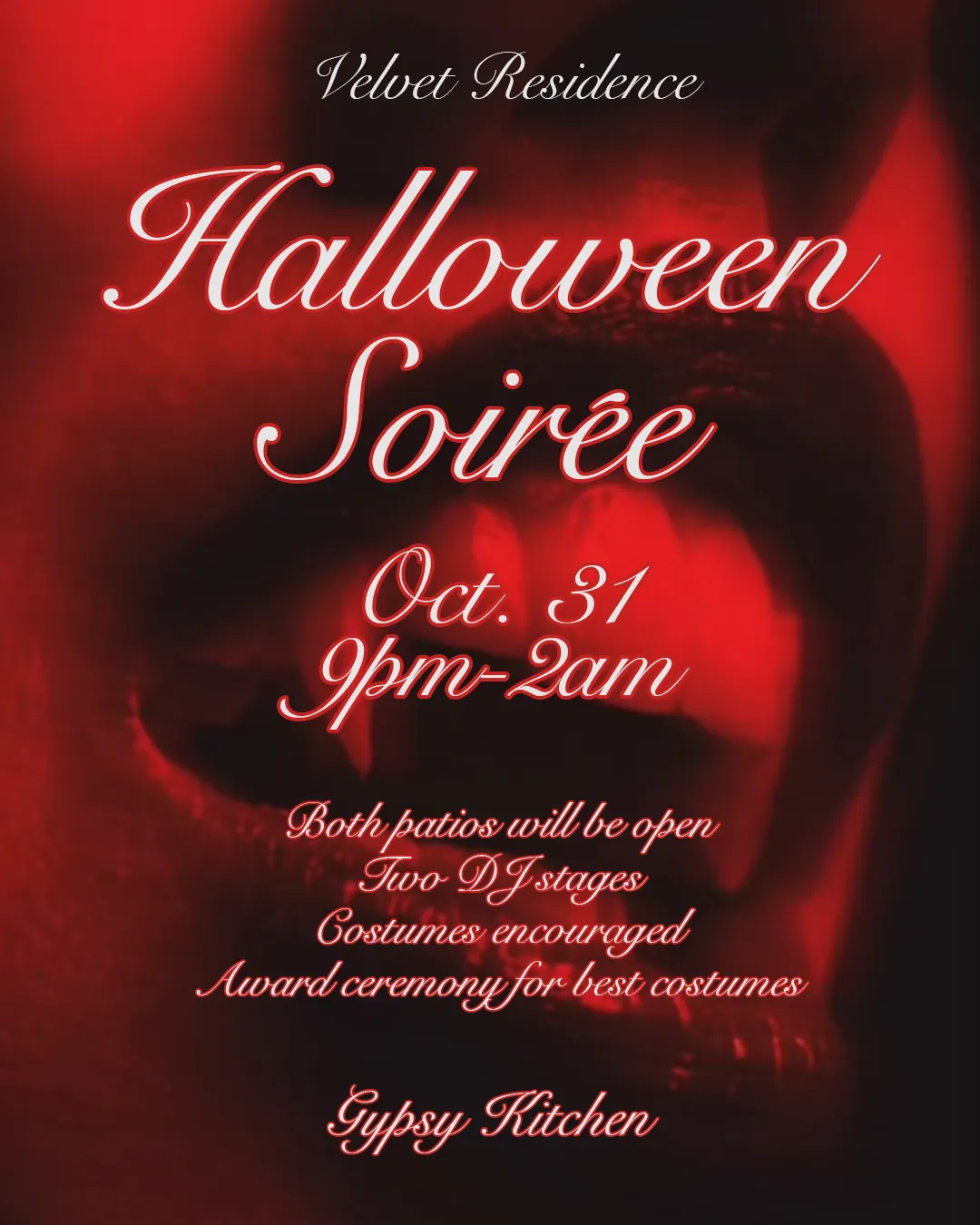 Velvet Residence Halloween Soirée @ Gypsy Kitchen