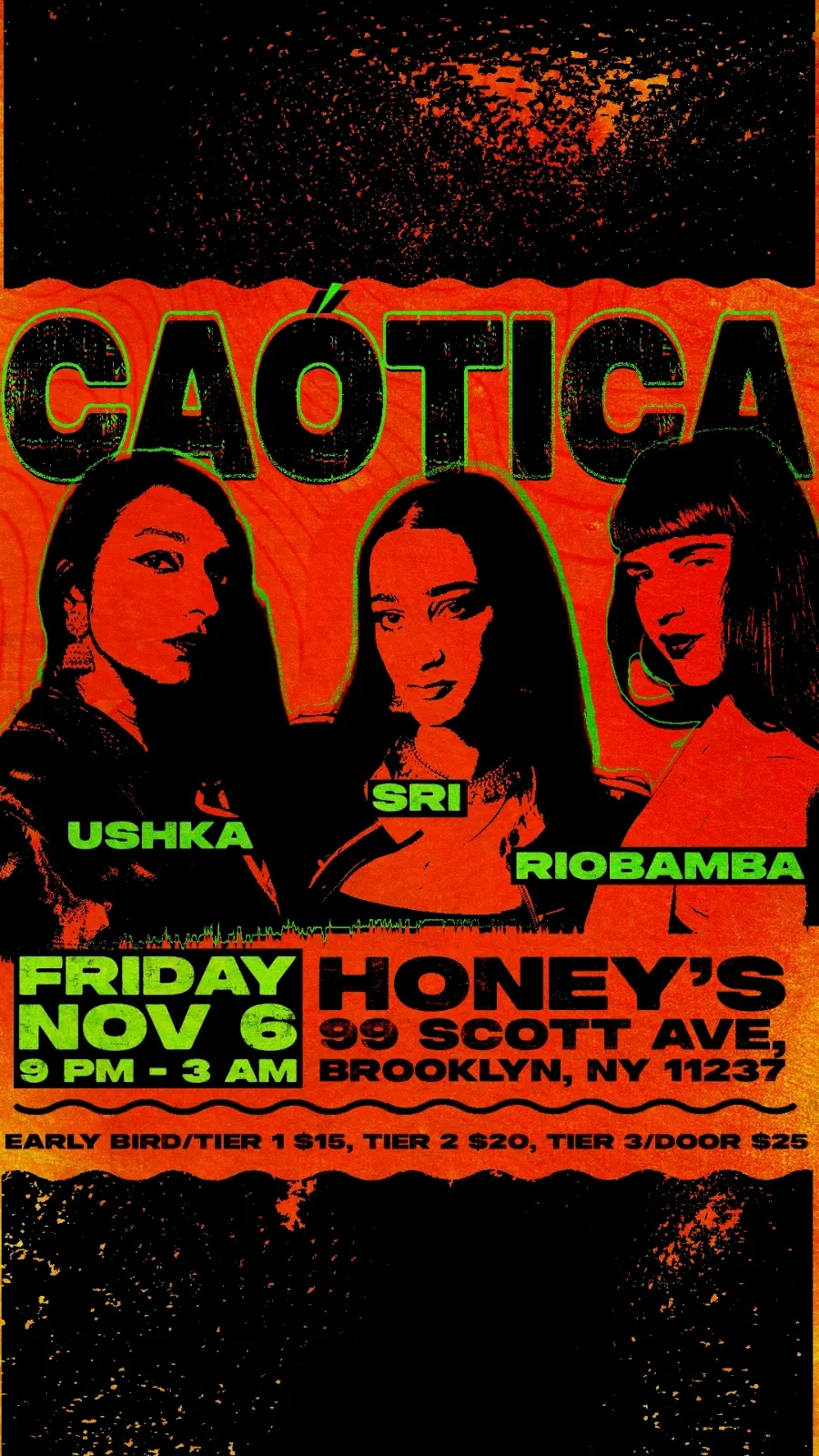 Caótica - November 6, 2026 @ Honey's, Brooklyn