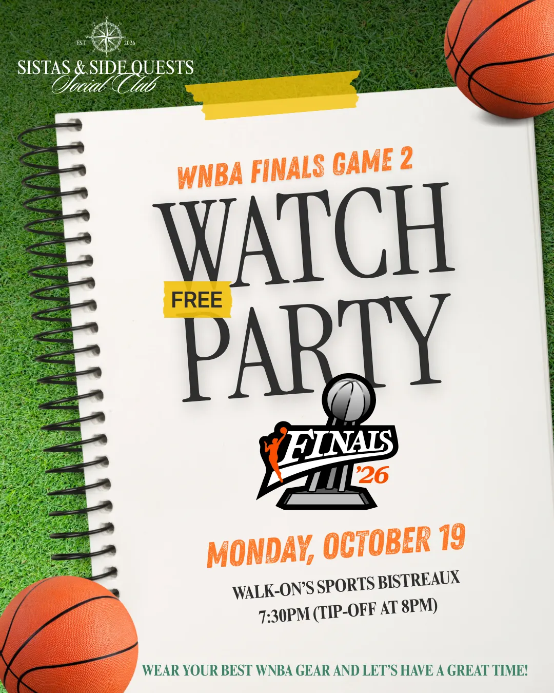 WNBA FINALS (GAME 2) WATCH PARTY