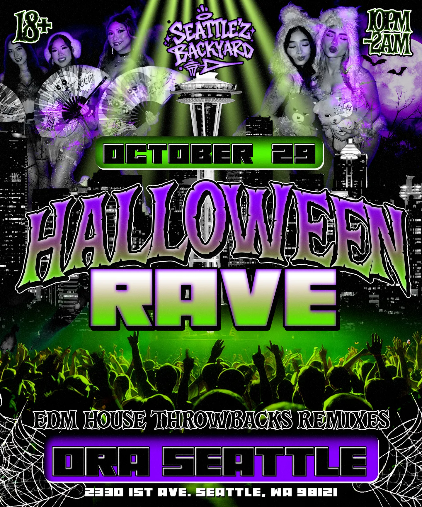 🎃 SEATTLE'S 18+ BIGGEST HALLOWEEN PARTY 🎃