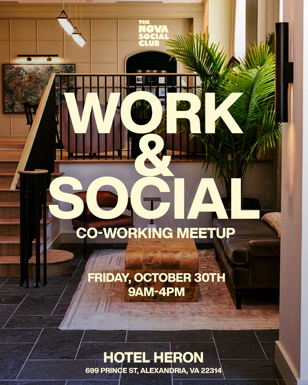 Work & Social: Co-Working Meetup | Friday, October 30th at KILN at Hotel Heron