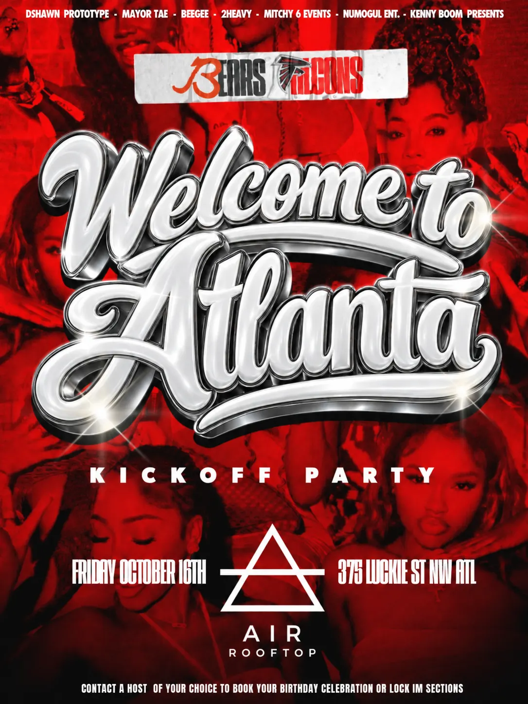 Bears Vs Falcons Welcome to Atlanta Kickoff Party at AIR