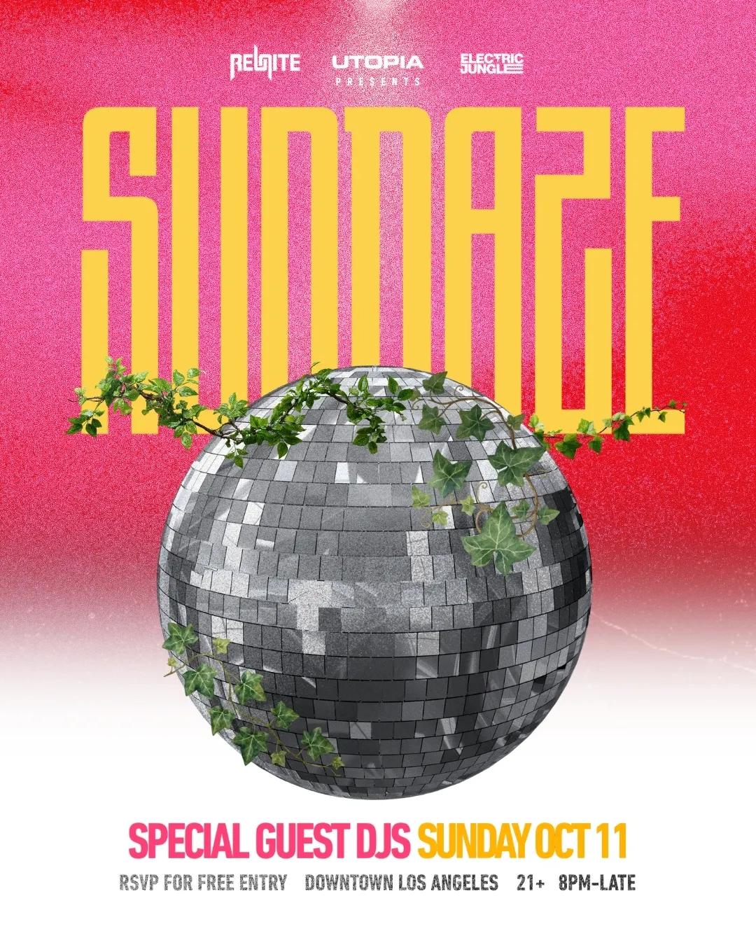 SUNDAZE - OPEN AIR EVENT at UTOPIA by REUNITE - SECRET GUEST HEADLINER & SPECIAL GUESTS