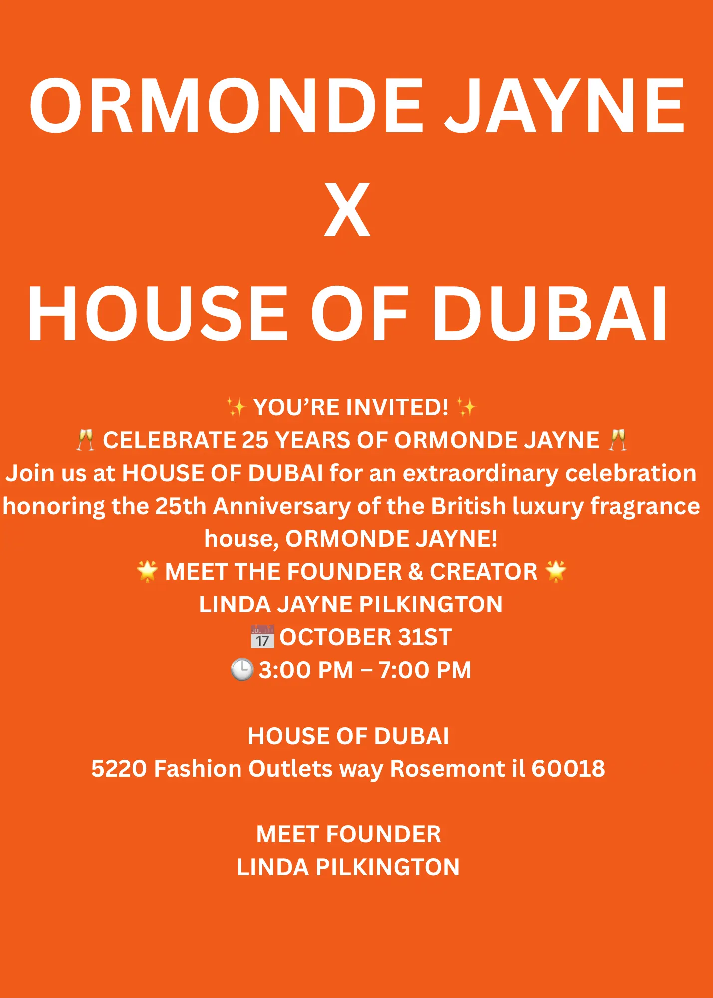 ORMONDE JAYNE x HOUSE OF DUBAI