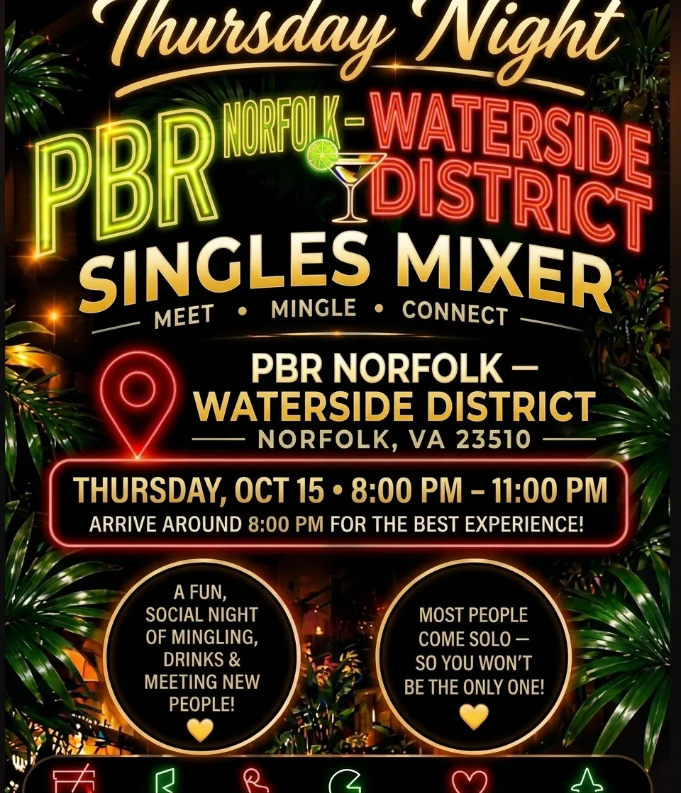 Thursday Night Singles Mixer at PBR Norfolk – Waterside District