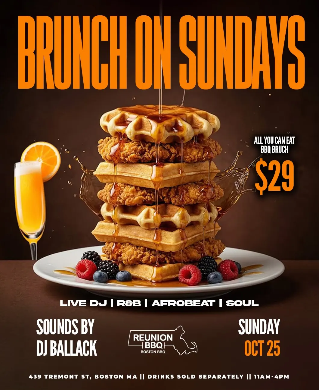 The Sunday Reunion: All-You-Can-Eat BBQ Brunch & Live DJ