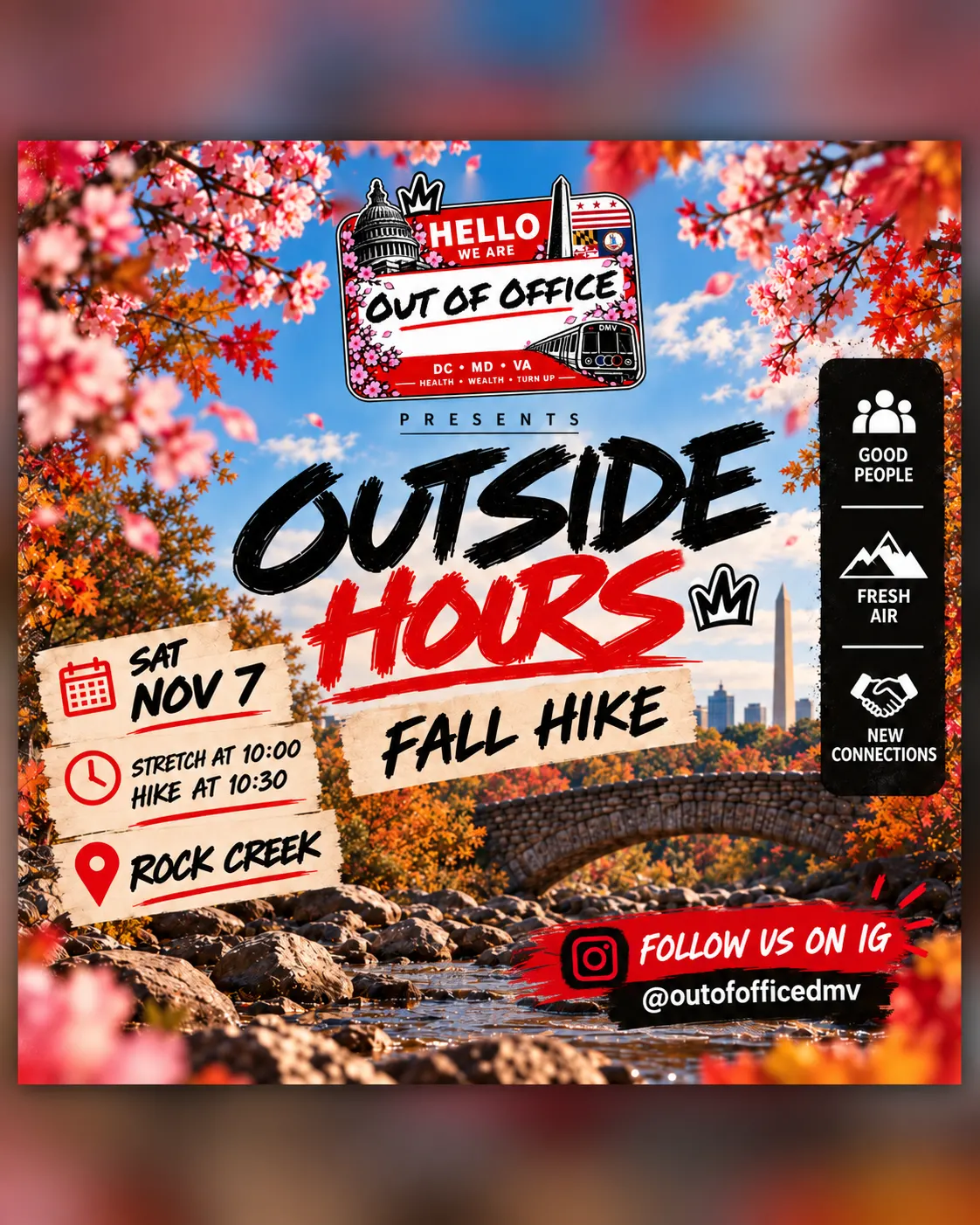 Out of Office Presents Outside Hours: Fall Hike🍂