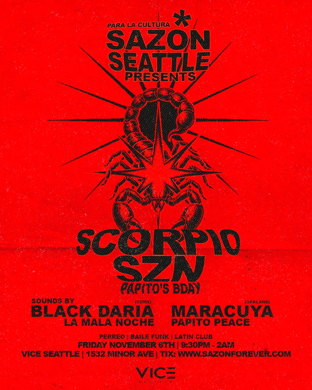 SAZON SEATTLE: SCORPIO SZN
