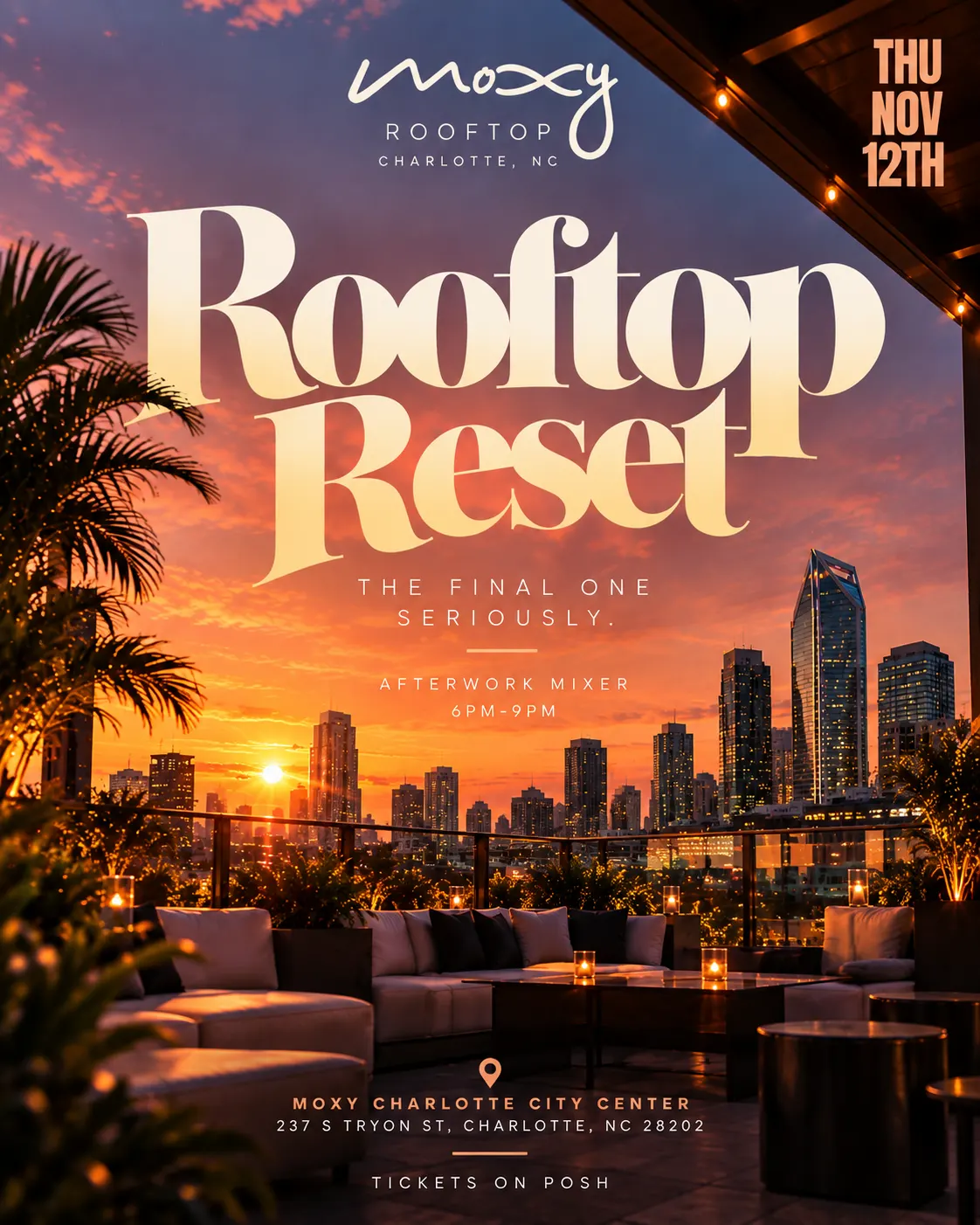 Rooftop Reset Finale | A HIVE Mixer @Moxy Charlotte