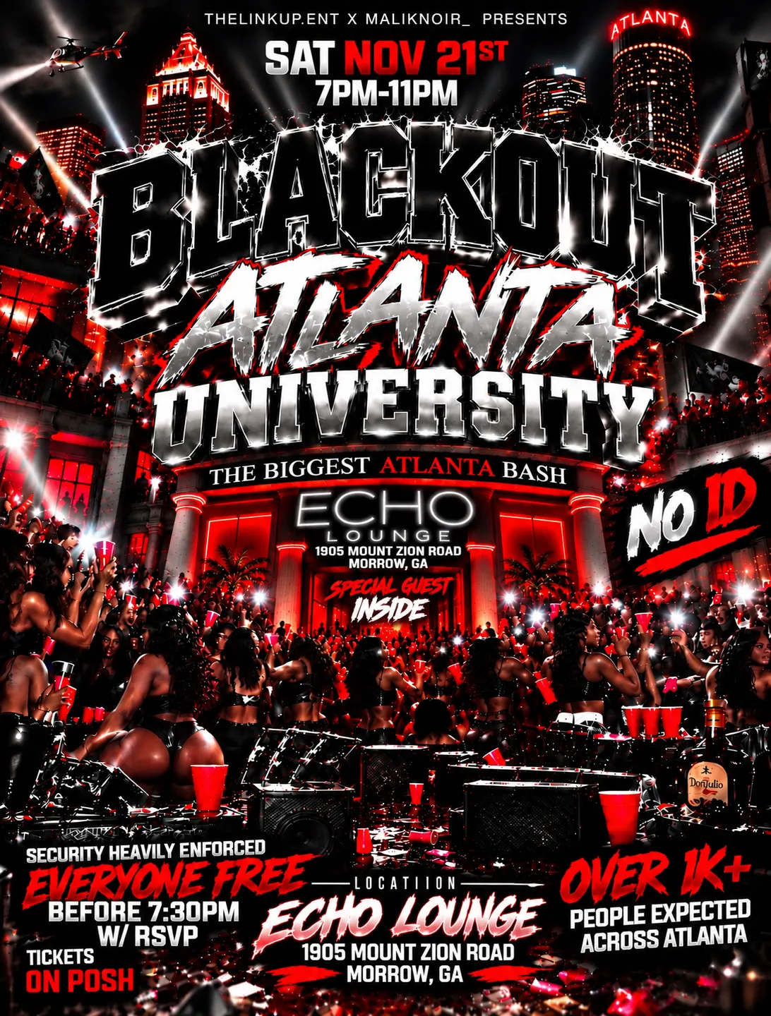 BLACKOUT ATLANTA UNIVERSITY ๐ค๐ฅ | THE BIGGEST NO ID BASH | SURPRISE SPECIAL GUEST INSIDE
