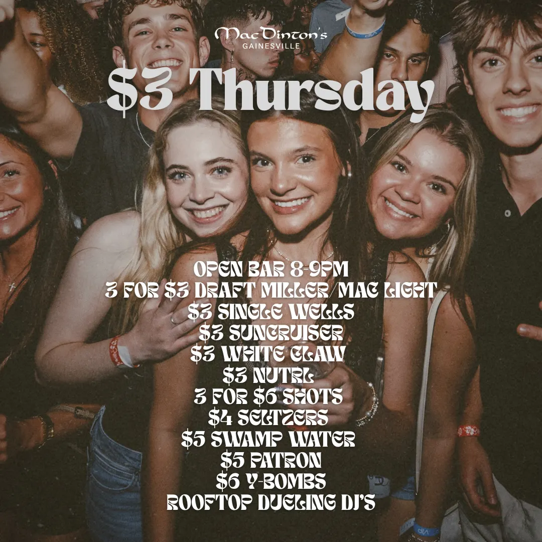 THREE DOLLAR THURSDAYS @ MacDinton's