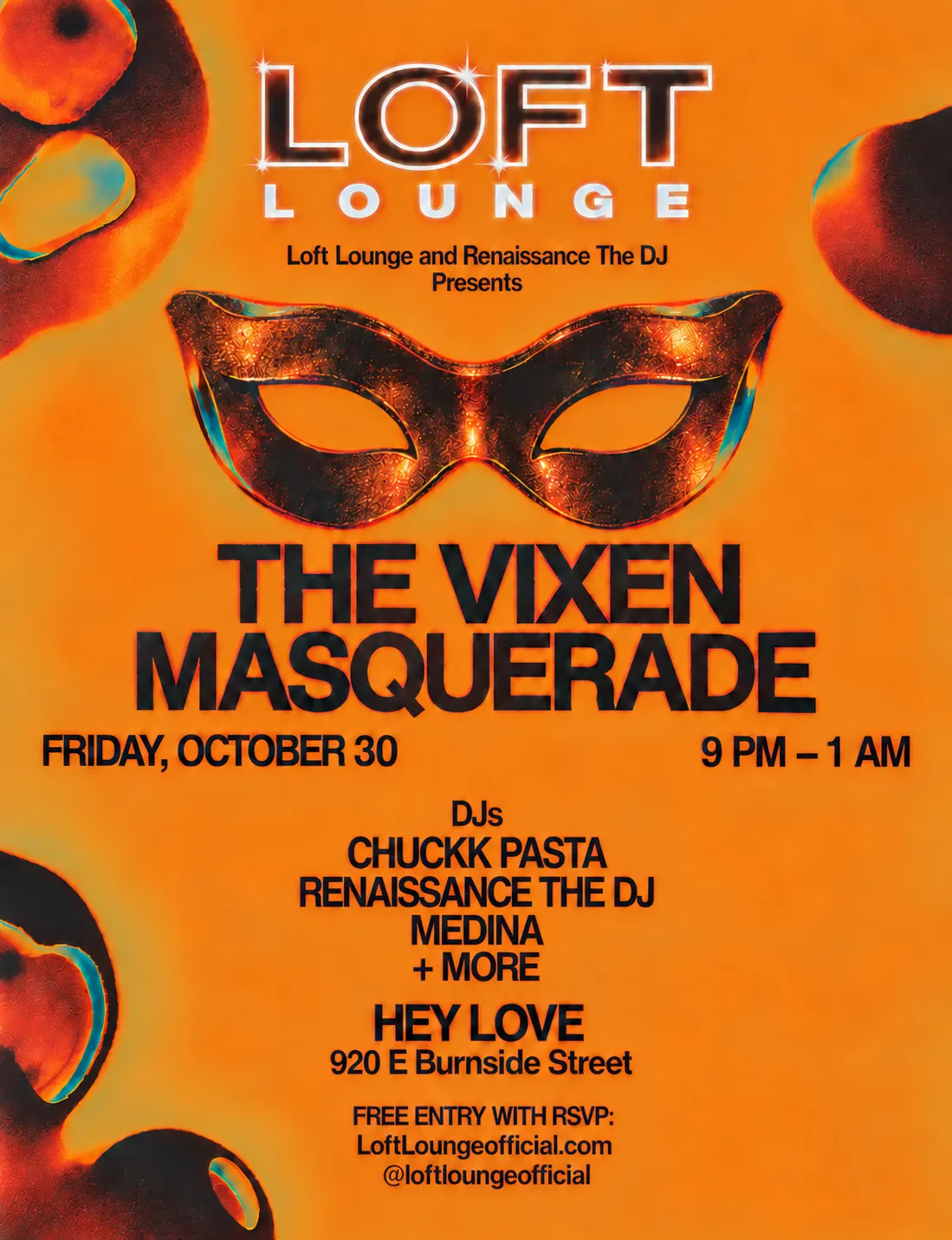 LOFT LOUNGE PRESENTS: THE VIXEN MASQUERADE
