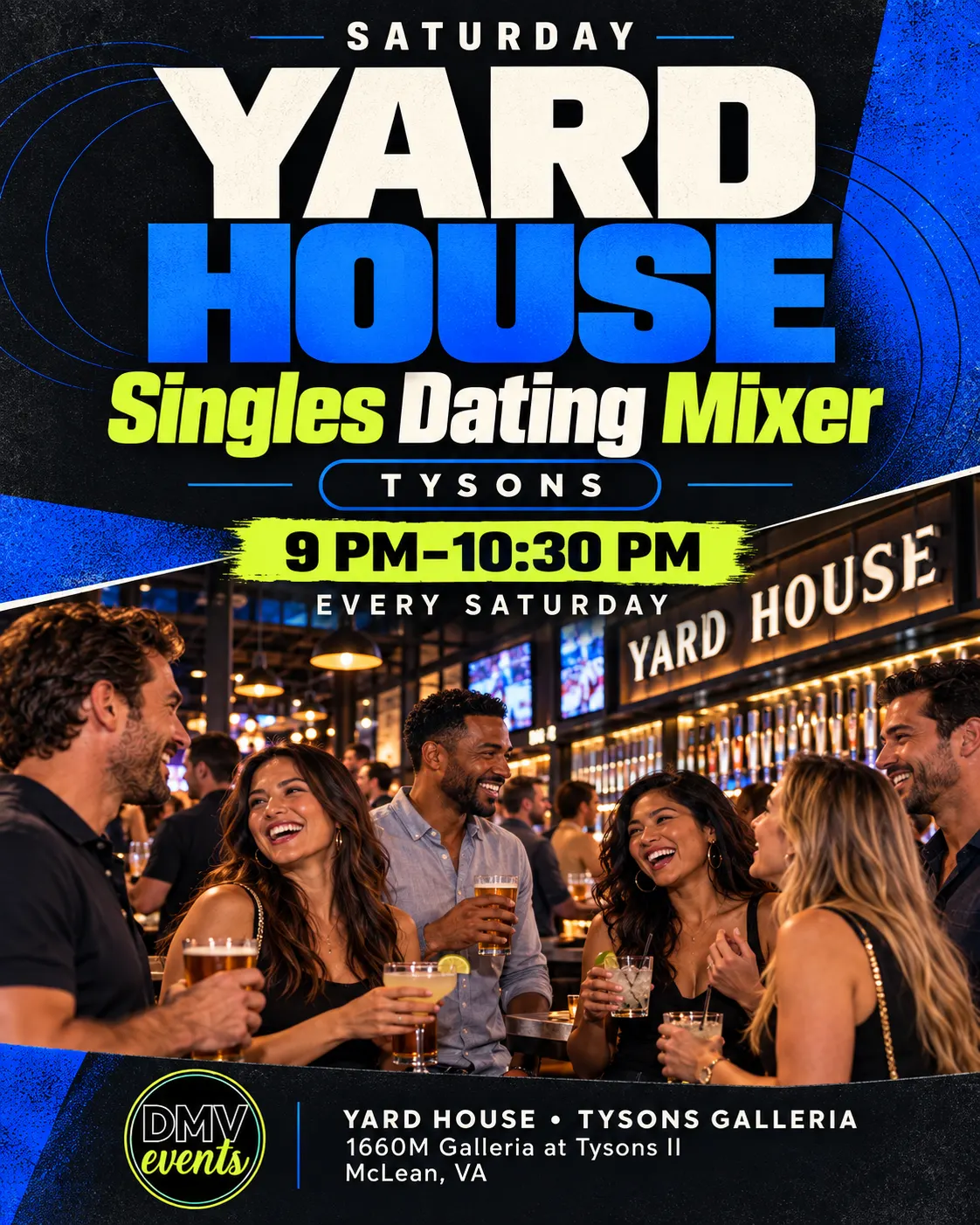 Saturday Yard House Singles Dating Mixer: Tysons