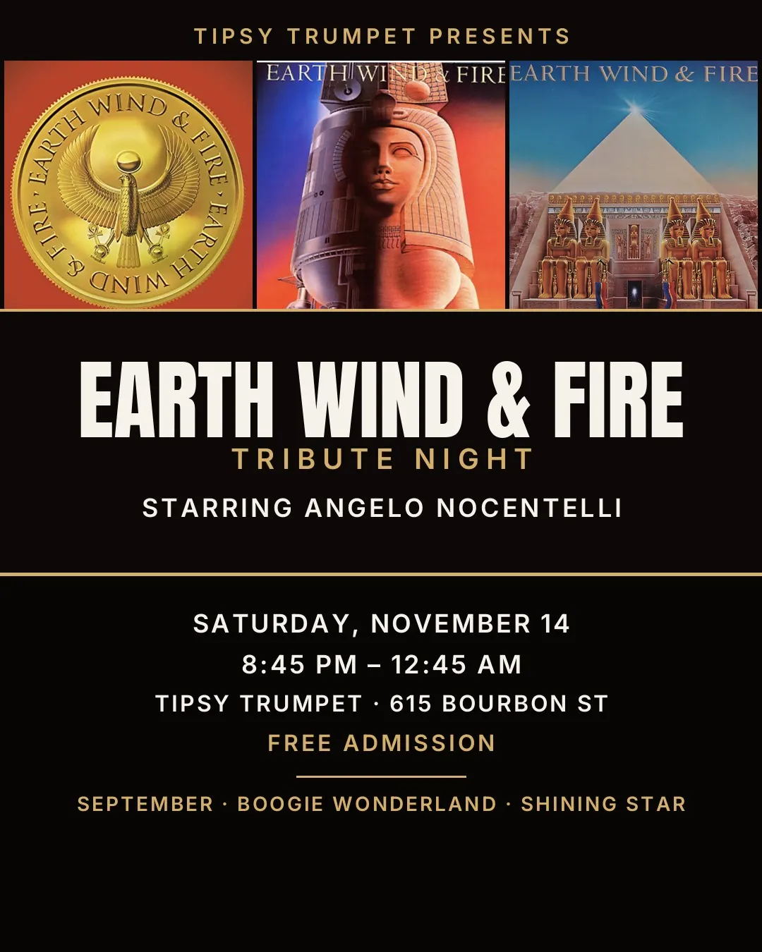 EARTH WIND & FIRE TRIBUTE NIGHT