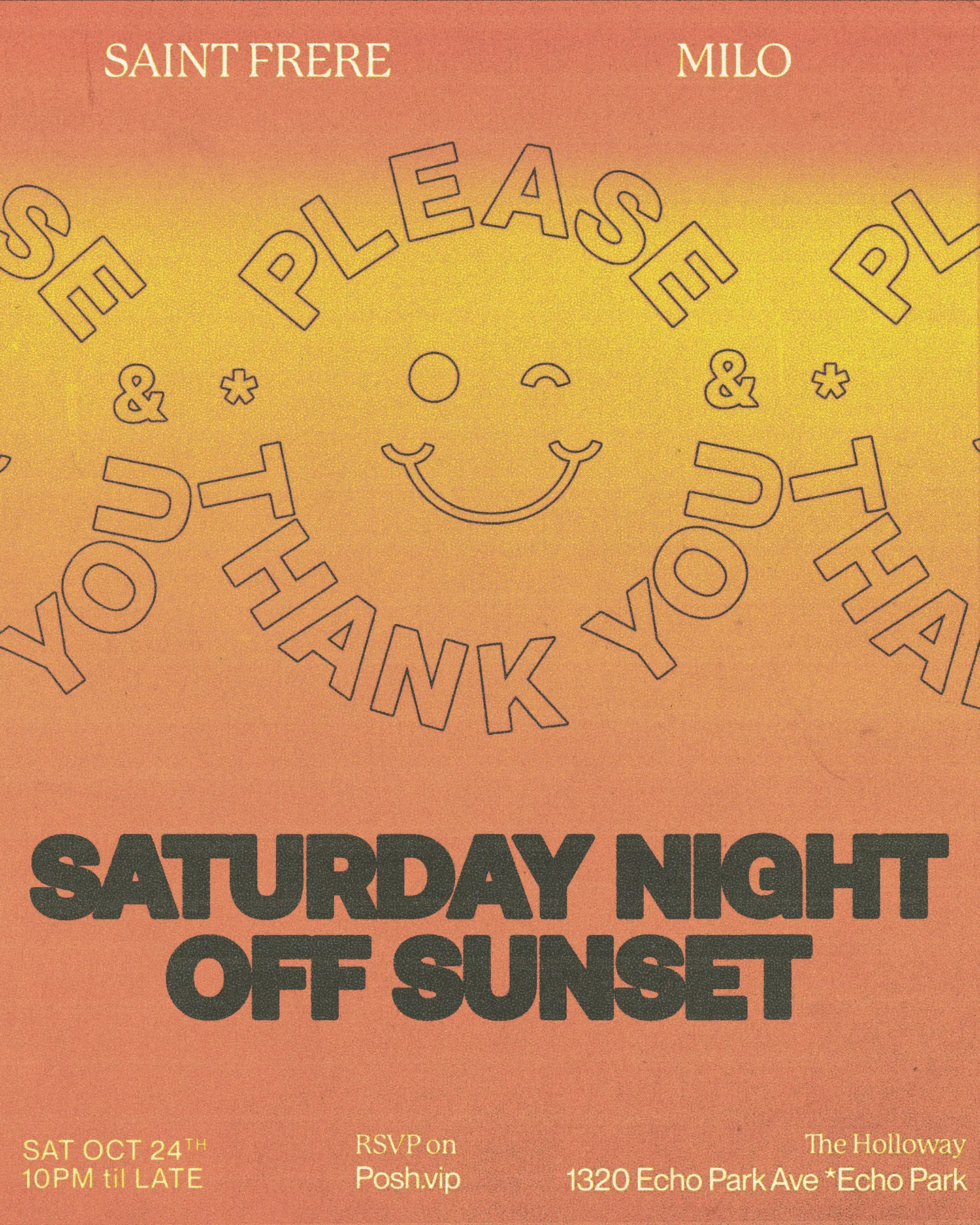 OFF SUNSET - October 24th - Saturday Night in Echo Park