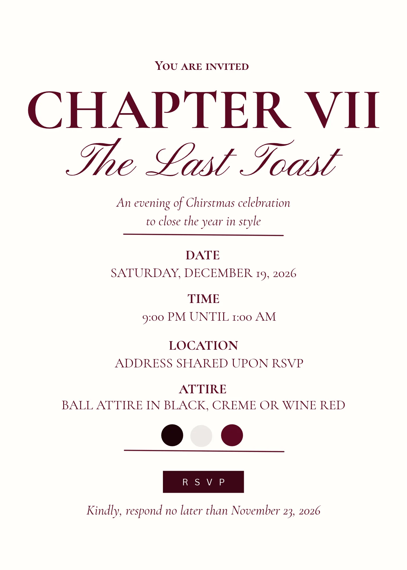 CHAPTER VII The Last Toast