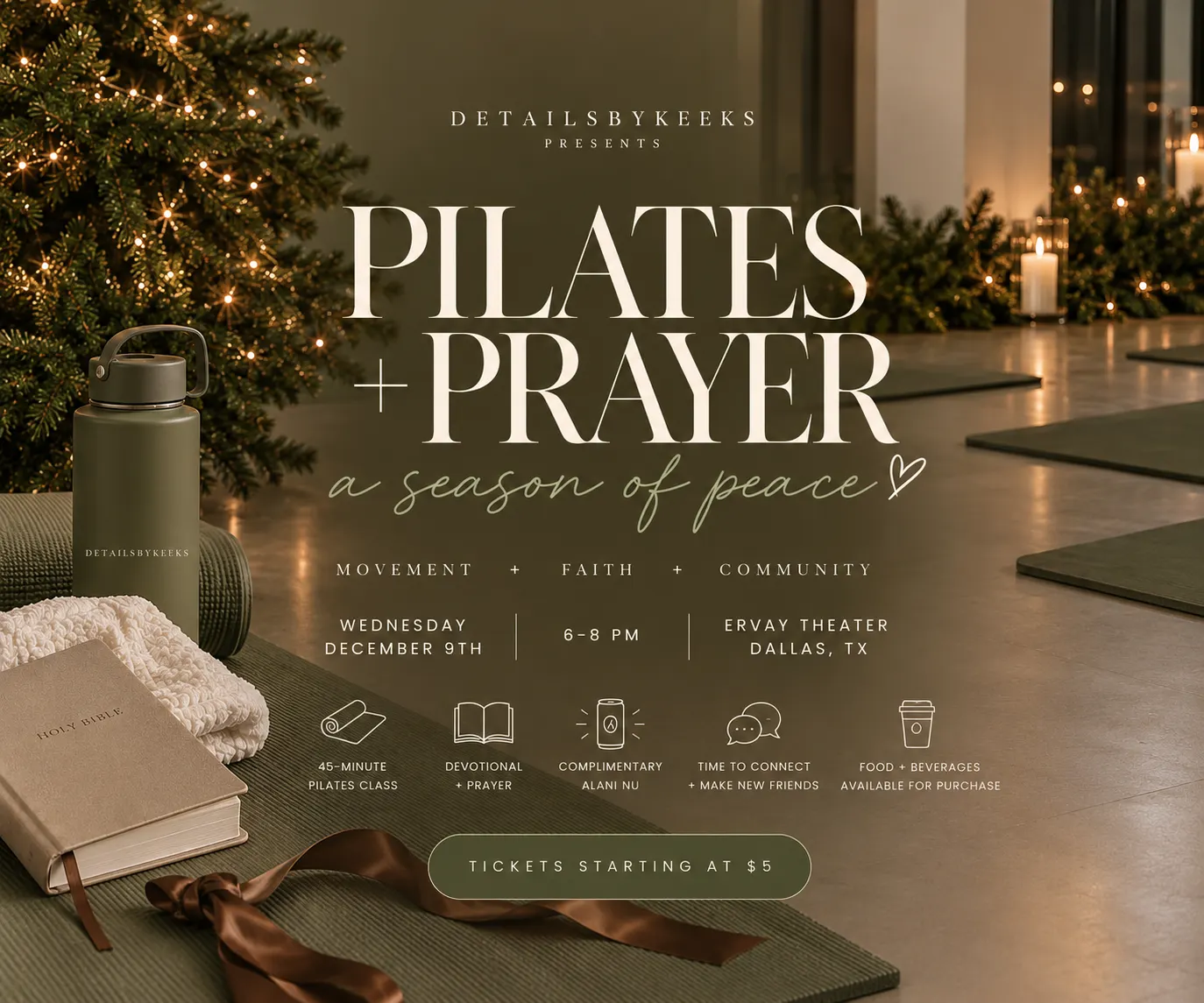PILATES + PRAYER: A SEASON OF PEACE 🤍