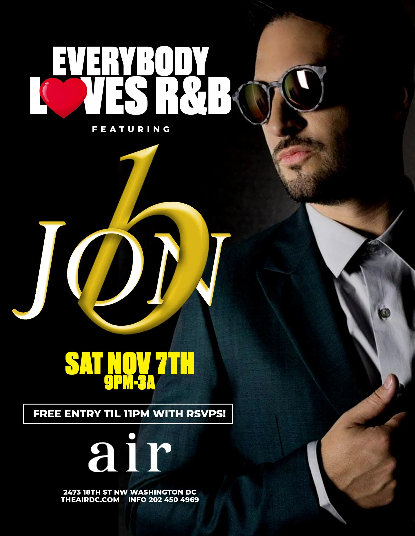 Everybody Loves R&B featuring Jon B | Free Til 11PM