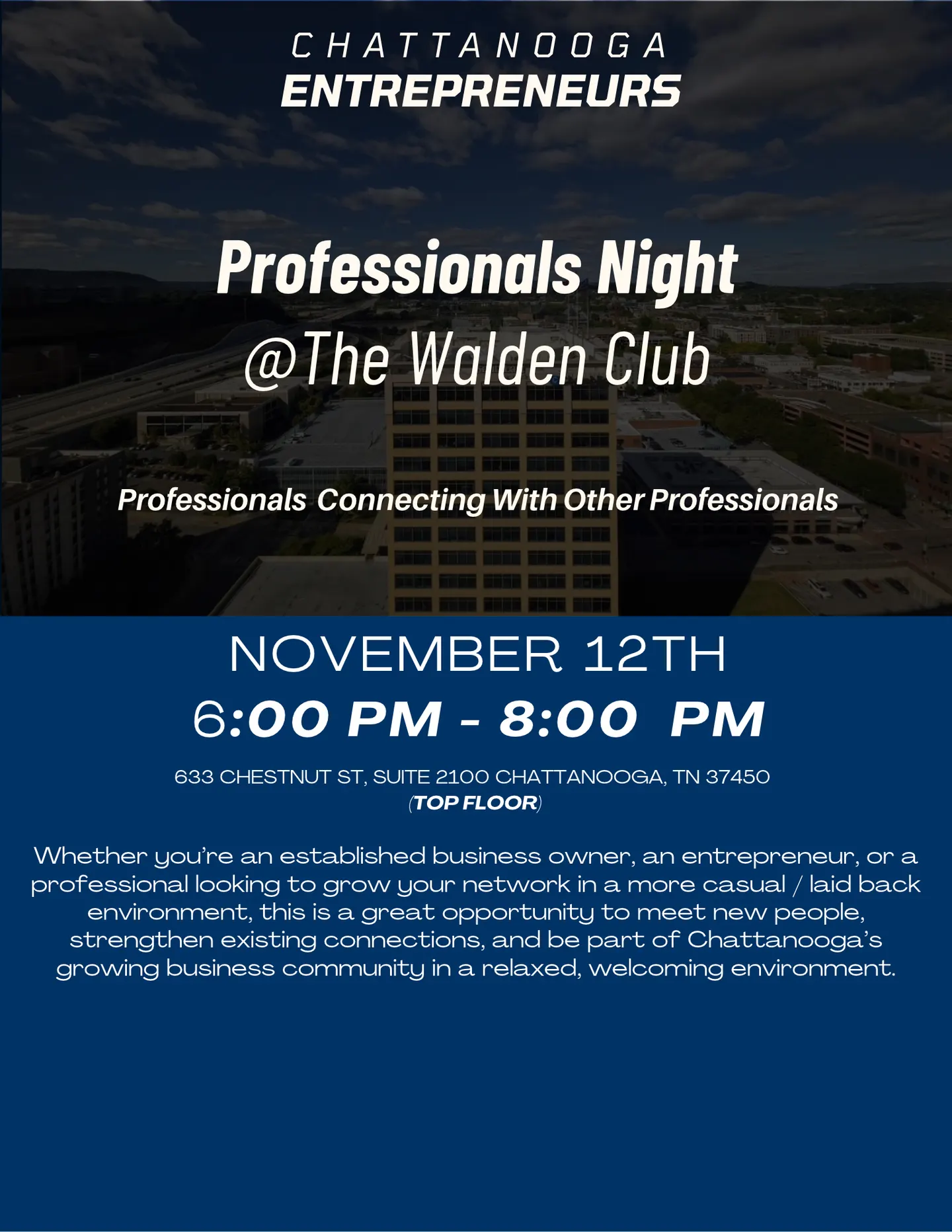 Professionals Night @ Walden Club