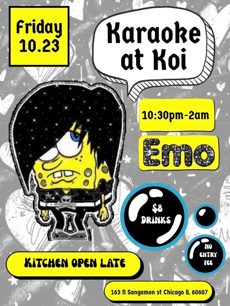 Koi Karaoke: EMO Night! Fri 10.23