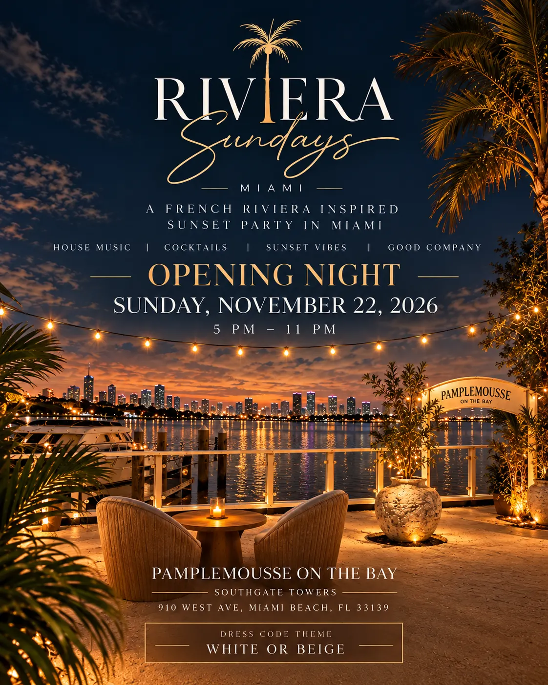 Riviera Sundays: Opening Night🌴