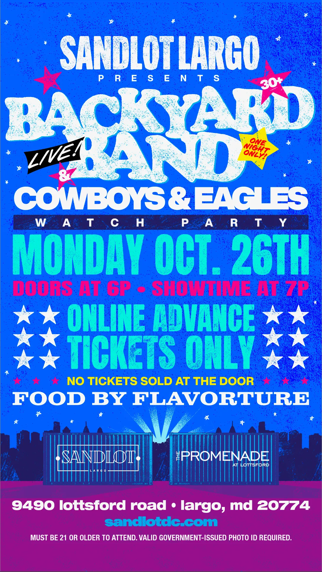 Backyard Band Live + Cowboys vs Eagles Watch Party