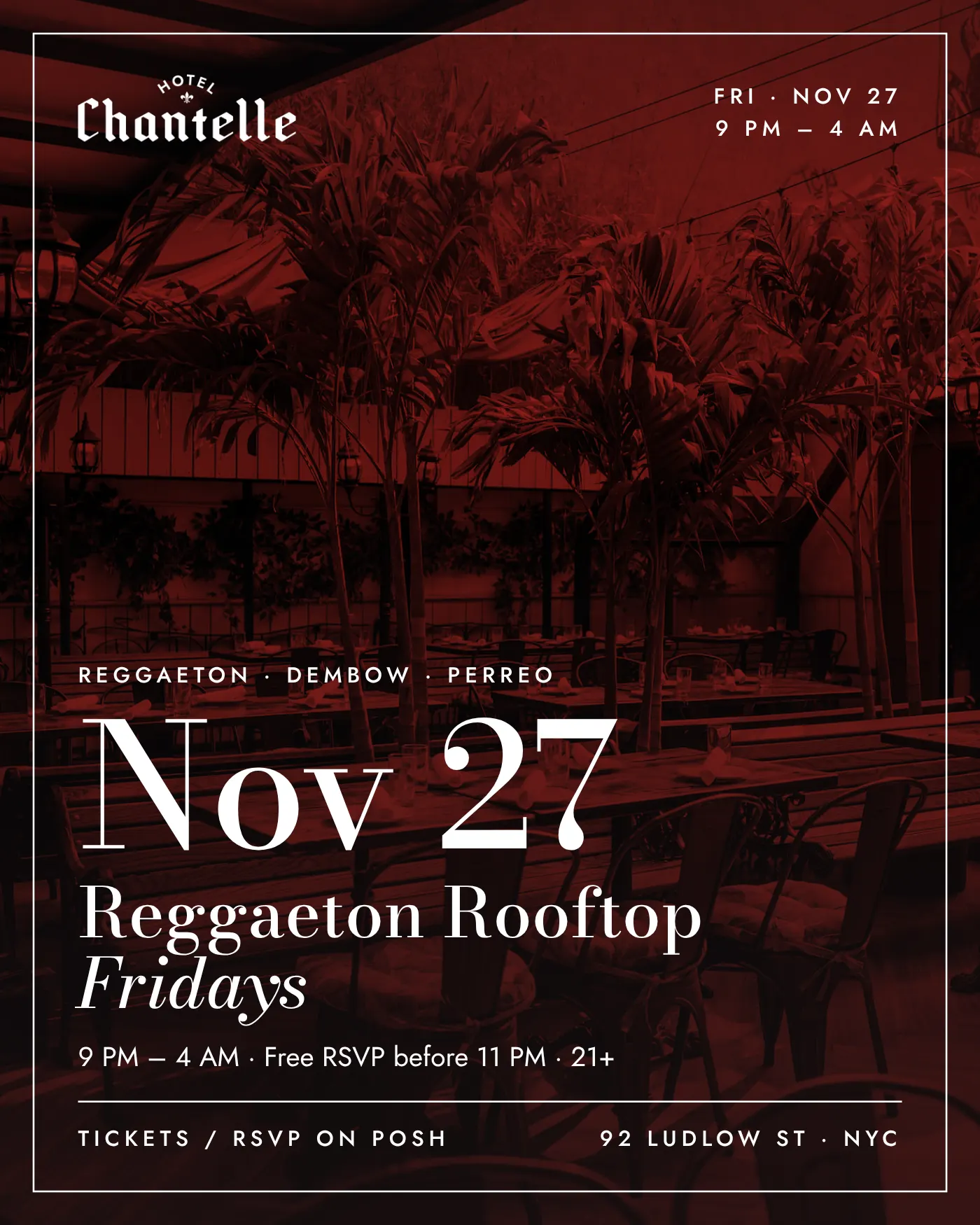Reggaeton Rooftop Fridays