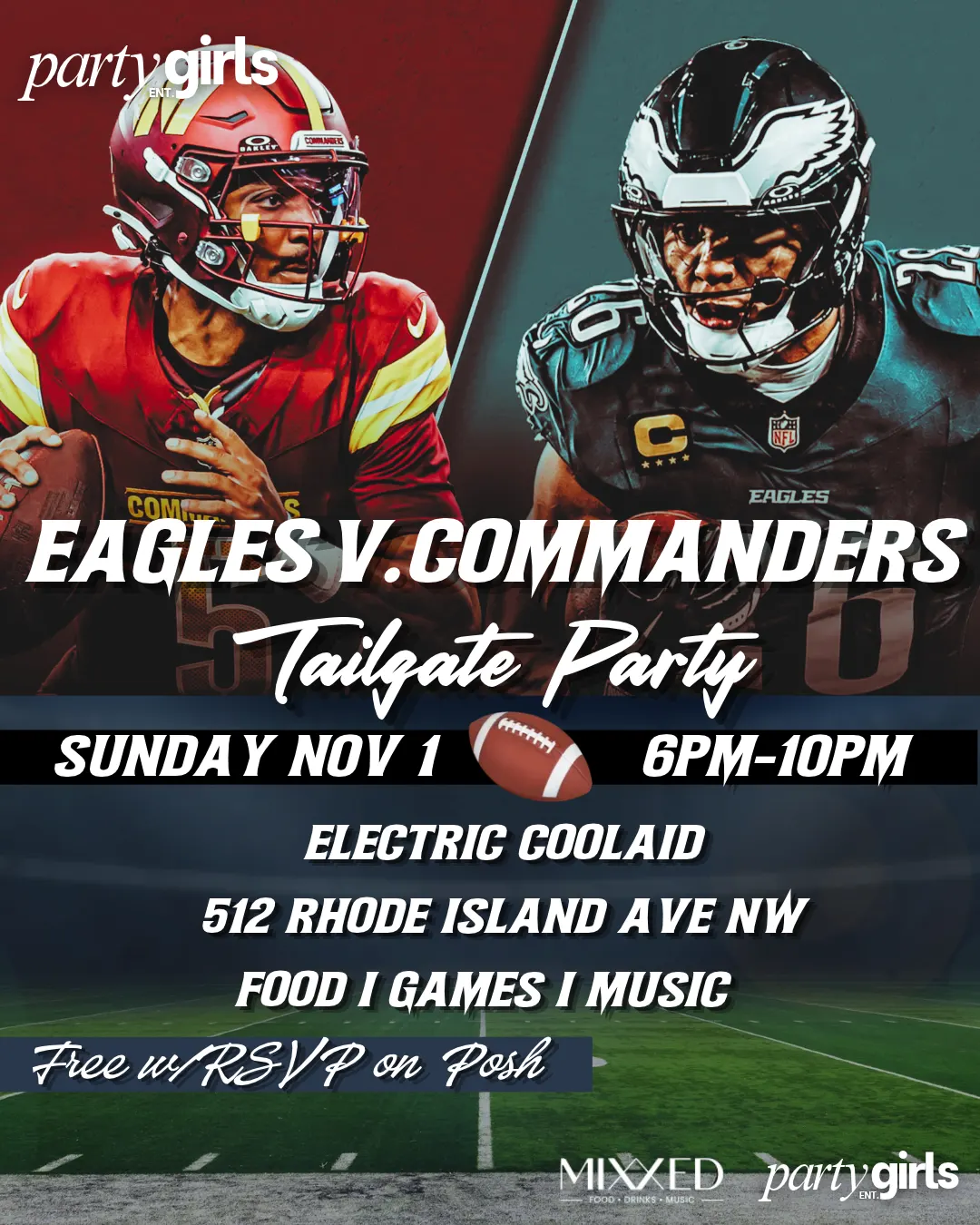 Eagles v. Commanders Tailgate w/ Party Girls DC