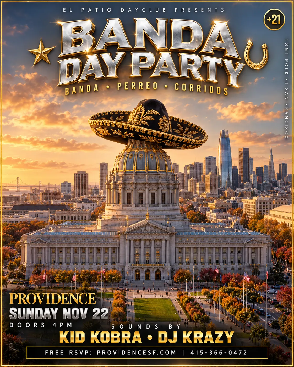 Banda Day Party: Banda, Perreo y Corridos at Providence SF