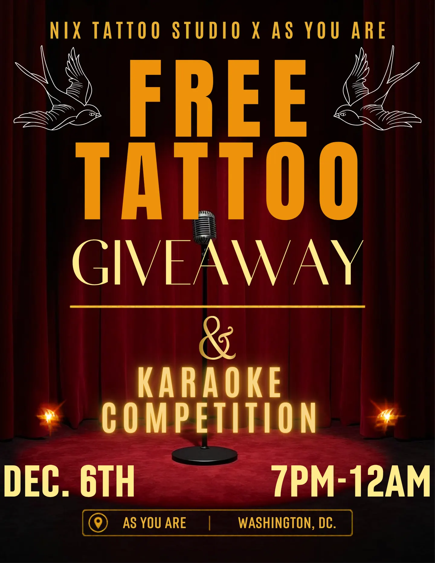 Free Tattoo Giveaway x Karaoke Competition