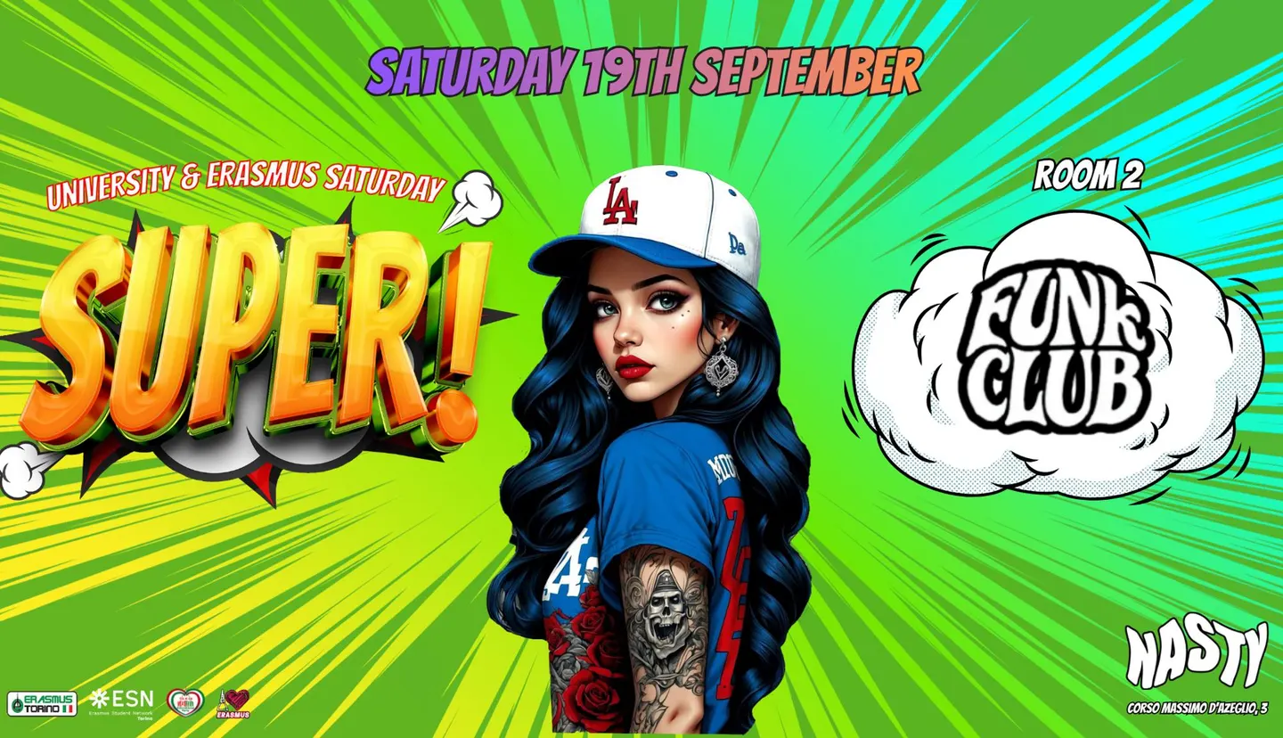 Sabato 19 Settembre UNIVERSITY AND ERASMUS PARTY @ Nasty Club