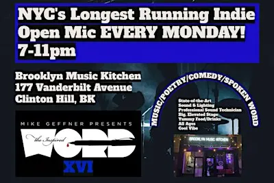 Monday Night LIVE Showcase & Open Mic at the Brooklyn Music Kitchen