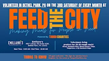 Feed The City Bethel Park: Making Meals for People In Need