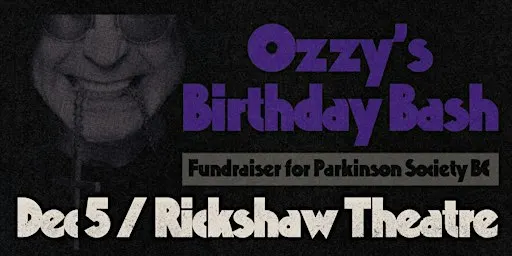 Ozzy's Birthday Bash 2026 - Fundraiser for Parkinson Society BC