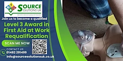 Level 3 Award in First Aid at Work Requalification - 2 Day Course - £216