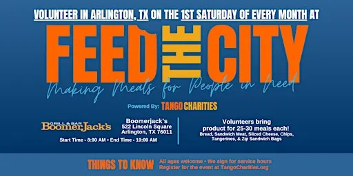 Feed The City Arlington: Making Meals for People In Need