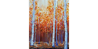 Birch Grove at Sunset - Paint and Sip in Norfolk | Classpop!™