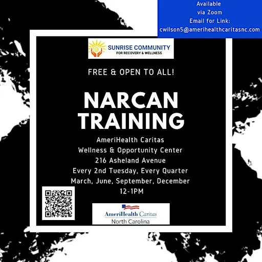 FREE NARCAN TRAINING w/ Sunrise Recovery (in-person and zoom)