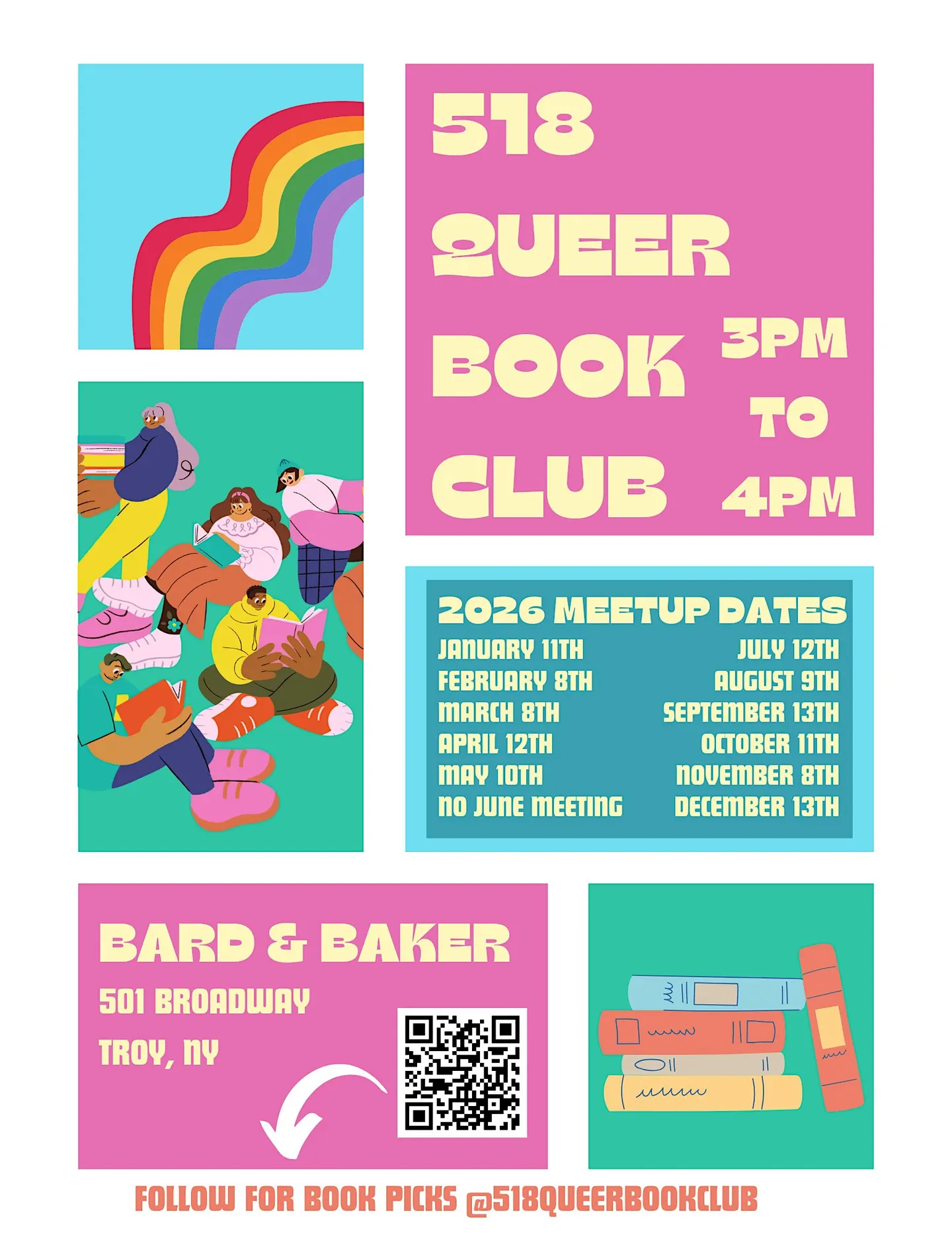 Queer Book Club Monthly Meetup at Bard & Baker