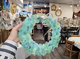 Seaglass wreath or Christmas tree at the Bloomin Cottage