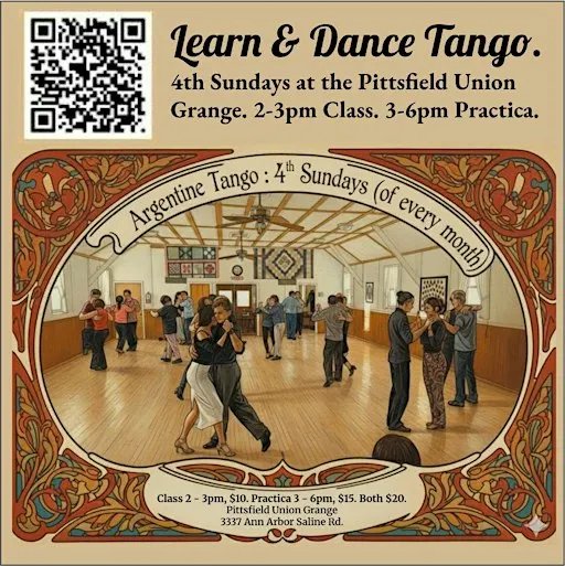 Argentine Tango @the Grange 3337 Ann Arbor Saline Rd. Ann Arbor, Mi