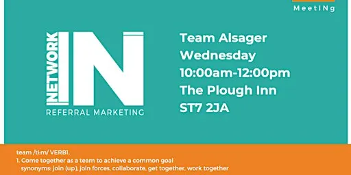NetworkIN Team Alsager Fortnightly Meeting