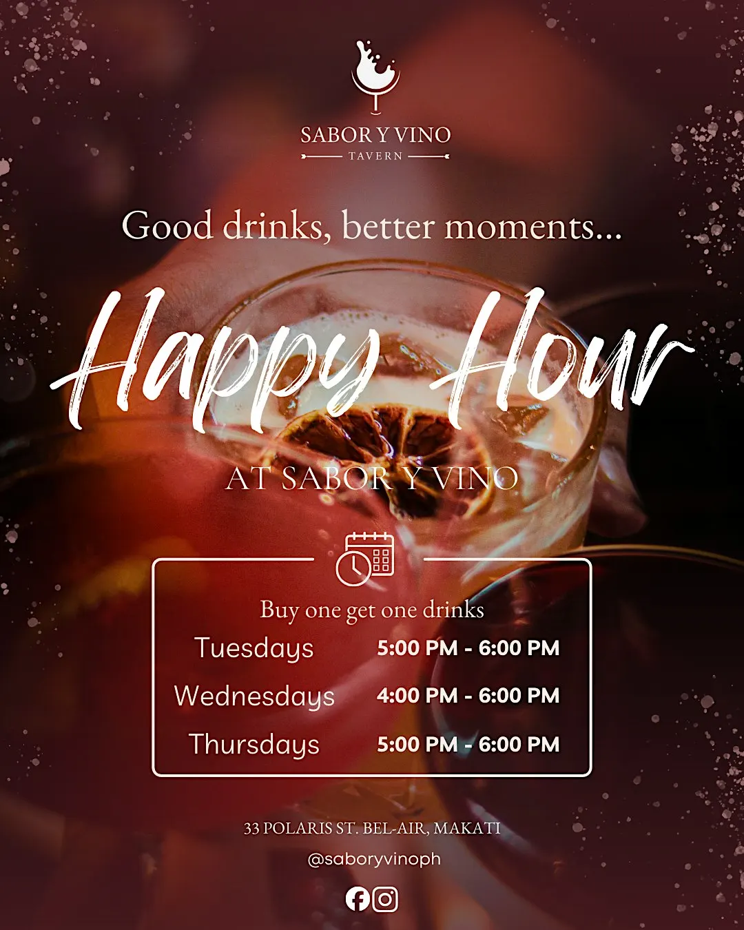 Happy Hours at Sabor Y Vino Makati Biggest Tavern in Makati