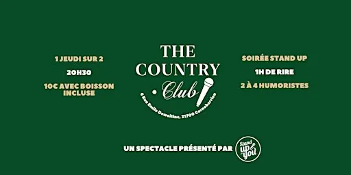 Spectacle stand up - The Country club - Cornebarrieu