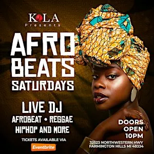 Afrobeats Saturdays at Kola Lounge